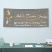 Grijs Goud Brons Spray Tanning Spandoek (Beurs)