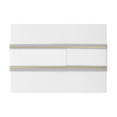 Grijs, Goud en Wit Eigen Band Uitnodigingen Wikkel (Achterkant Voorbeeld)