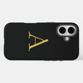 Grijs Goud Kleur Monogram Professioneel Case-Mate iPhone Case (Achterkant (horizontaal))