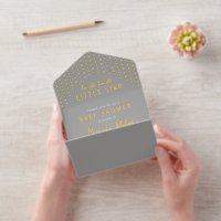 Grijs Goud Little Star Baby shower Luier Raffle
