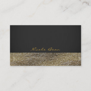 Grijs & Goud Modern Glam Lovertjes Chic Elegant Visitekaartje