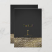 Grijs & Goud Modern Glamour Sequins Chic Tafelnumm Kaart (Voorkant / Achterkant)