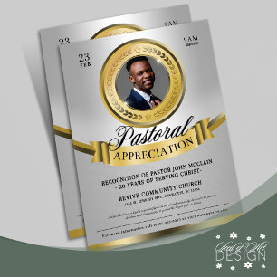 Grijs & Goud Pastorale Waardering Herkenning Flyer