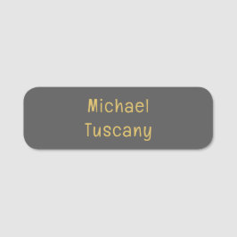 Grijs Goud Professionele Trendy Minimalistische Ei Naamplaatje