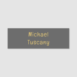 Grijs Goud Professionele Trendy Minimalistische Ei Naamplaatje