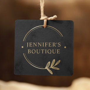 Grijs Gouden Bloemen Boutique Merkidentiteit Contactkaartje