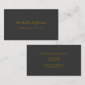 Grijs Gouden Kleur Professionele Make-upkunstenaar Visitekaartje (Voorkant / Achterkant)