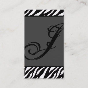 Grijs Grijs Wit Zebra Print Pattern Visitekaartje