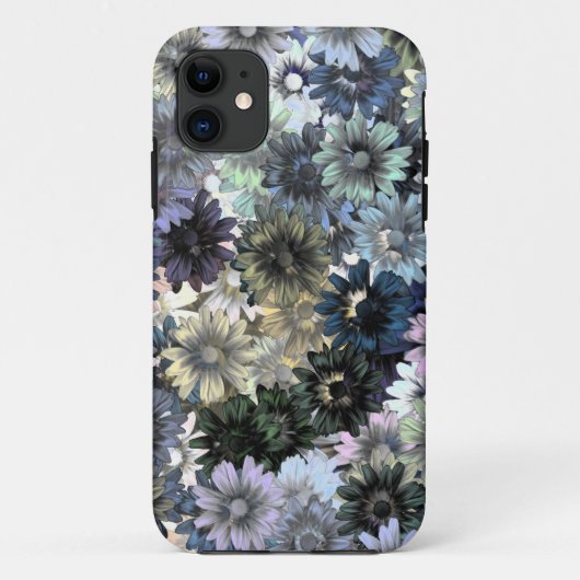 Grijs groen bloemmotief Case-Mate iPhone case (Achterkant)