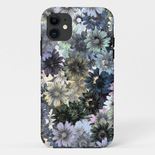 Grijs groen bloemmotief Case-Mate iPhone case (Achterkant)