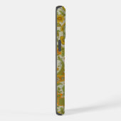 Grijs Groen Sinaasappel Geel Paisley iPhone Hoesje (Rechterkant)