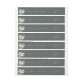 Grijs Groen Snowberry+Eucalyptus Bruiloft Classic (Vel)