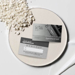 Grijs haar Salon Stylist Moderne Herinnering Afsprakenkaartje