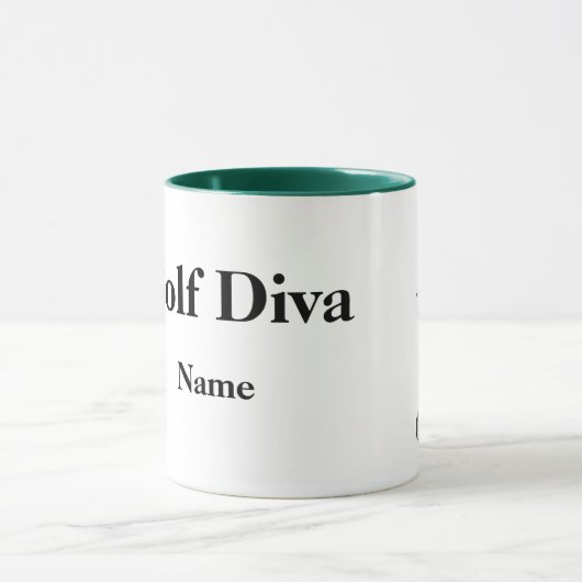 Grijs Haar Vrouw Golfer Mok (Midden)