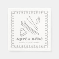 Grijs handgetekend après bébé Baby shower