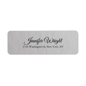 Grijs handschrift Elegant gewoon modern design Etiket (Voorkant)