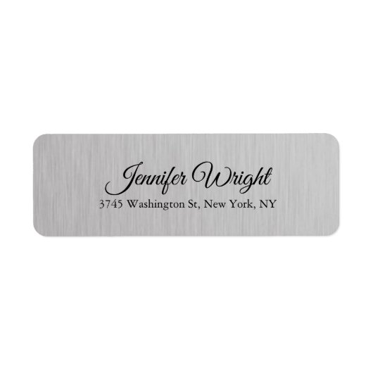 Grijs handschrift Elegant gewoon modern design Etiket (Voorkant)