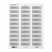 Grijs handschrift Elegant gewoon modern design Etiket (Full Sheet)