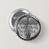Grijs hart ObGyn Nurse Ronde Button 5,7 Cm (Voorkant /achterkant)