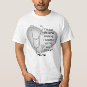 Grijs Hart van Gyn Nurse T-shirt