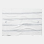 Grijs | Helling Stripe Monogram Theedoek (Horizontaal)