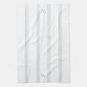 Grijs | Helling Stripe Monogram Theedoek (Verticaal)