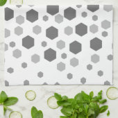 Grijs Hexagons Patroon. Theedoek (Gevouwen)