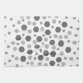 Grijs Hexagons Patroon. Theedoek (Horizontaal)