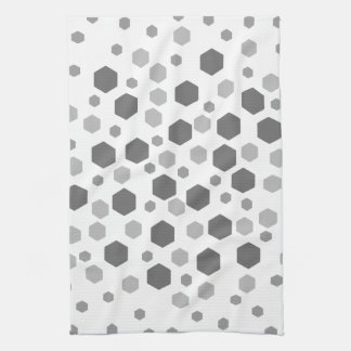 Grijs Hexagons Patroon. Theedoek