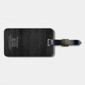 Grijs Hout Achtergrond Bagagelabel (Achterkant horizontaal)