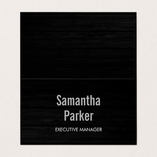 Grijs Hout Hedendaags Minimalistisch Modern Visitekaartjes (Buitenkant ongevouwen)