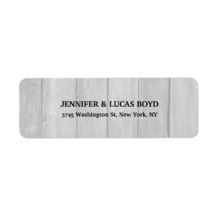 Grijs Hout Unieke Retro Stijl Klassiek Blad Etiket