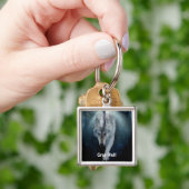 GRIJS HOUT WOLF Bagage Trek \ Sleutelhanger (Hand)