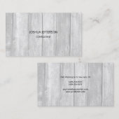 Grijs houten ontwerp Modern Plain minimalistische Visitekaartje (Voorkant / Achterkant)