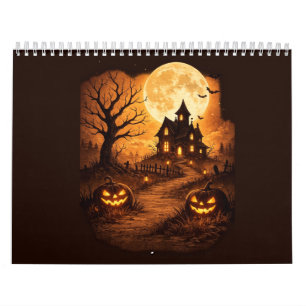 Grijs Huis Halloween Kalender