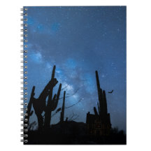 Grijs Huis & Sterrenblauwe Nacht Notitieboek