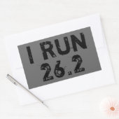 Grijs Ik Ren 26.2 Sticker (Envelop)