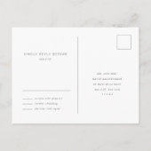 Grijs Infinity Symbool minimaal afbeelding Uitnodiging Briefkaart (Achterkant)