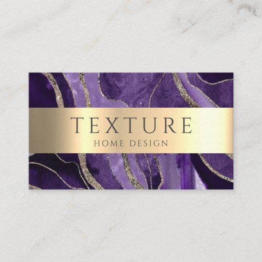 Grijs Inktpatroon Marmeren Textuur Steenpatroon Visitekaartje (Voorkant)