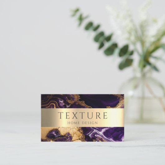 Grijs Inktpatroon Marmeren Textuur Steenpatroon Visitekaartje (Staand voorkant)