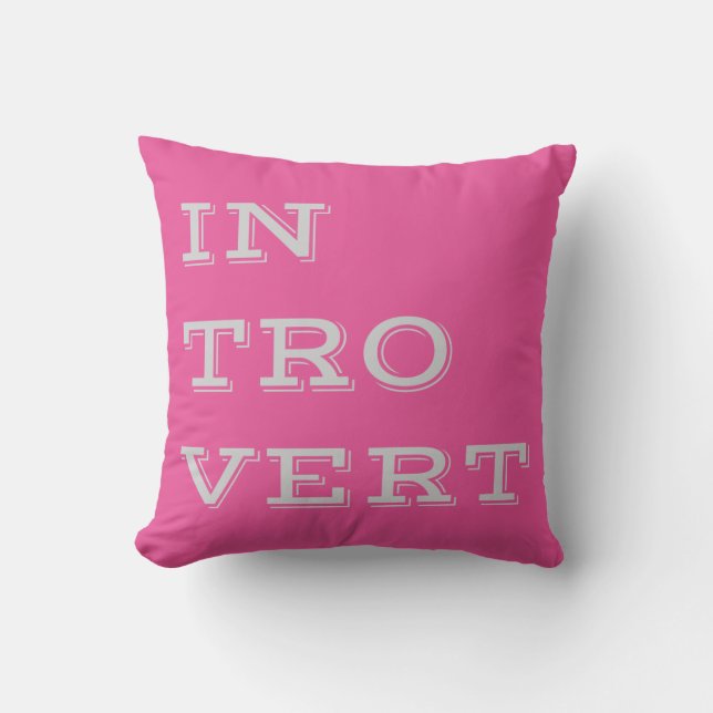 Grijs Introvert Sierkussen (Voorkant)