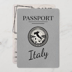Grijs Italië paspoort Save The Date