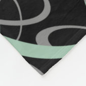 Grijs Jade grijs zwart mod retro loops patroon Fleece Deken (Hoek)