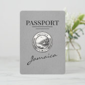 Grijs Jamaica paspoort Bewaar de datum Save The Date (Staand voorkant)