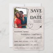 Grijs Jamaica paspoort Bewaar de datum Save The Date (Achterkant)