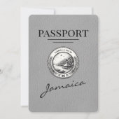 Grijs Jamaica paspoort Bewaar de datum Save The Date (Voorkant)