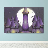 Grijs Kasteel Canvas Afdruk (Insitu (Houten vloer))