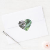 Grijs Kat hart Sticker (Envelop)