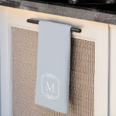 Grijs | Klassiek Lijst monogram Theedoek