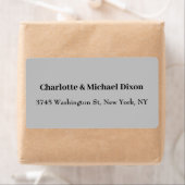 Grijs Klassiek Stijlvolle Elegante Familienaam Etiket (Insitu)